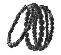 VALICLUD 4pièces Bracelet Homme Cuivre Bracelet Noir Mat De Pour Hommes Bijoux à Porter Ou Lors Événements Spéciaux