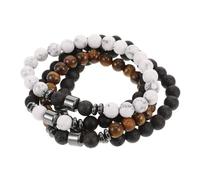VALICLUD 4pièces Bracelet Perles de Pierre de Lave Naturelle pour Homme Femme avec Diffuseur Huiles Essentielles Bijou pour Couple Amitié