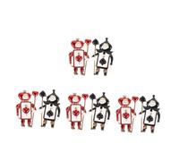 VALICLUD 4pièces Broches De Vintage Épingles Décoratives De Pour Et Femmes Accessoires De Chapeau Épingles à Humoristiques Design De Soldat Et Cœur Rouge Et Noir