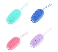 VALICLUD 4pièces Brosse De Bain Silicone Double Face Masseur De Peau Pour Douche Et Bain Outils De Nettoyage Exfoliant