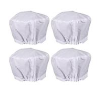 VALICLUD 4pièces Calot De Travail Médical Coton Blanc Lot De Anti-poussière Standard Confortable Pour Infirmiers Et Médecins Pour Usage Quotidien Atelier