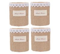 VALICLUD 4pièces Coffret Cadeau Coton Marron Boîte De Rangement Créative Pour Plantes Succulentes Étui De Rangement Pour Fleurs Séchées
