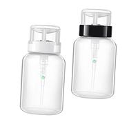 VALICLUD 4pièces Flacon De Dissolvant Pour Vernis à Ongles De Distributeur à Pompe Verrouillable Vides Avec Col Noir Et Blanc Pour Stockage De Liquide