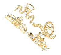VALICLUD 4pièces Lot de Pinces à Cheveux Forme de Serpent Poisson Accessoires pour Cheveux Femmes Design Unique et Robuste