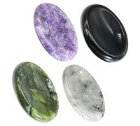 VALICLUD 4pièces Mini Grattoir à Pouce Pour Massage Domestique Plaque De Grattage Naturelle Portable Grattoir à Doigts Anti-anxiété Pour Soulagement Pierre à Soucis Pour Relaxation