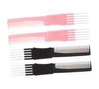 VALICLUD 4pièces Peigne Métallique Pour Cheveux Avec Pique Et Pince Lot De Peignes à Dents Fines Pour Hommes Et Femmes
