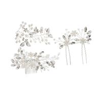 VALICLUD 4pièces Peigne Vintage Fleurs Insérées Accessoires Chinois Pour Cheveux De Mariée Épingles à Cheveux Perles Et Cristaux