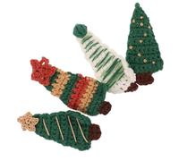 VALICLUD 4pièces Pins à Cheveux De Noël Forme De Sapin Barrettes Bec De Canard Laine Tricotée Accessoires De Coiffure De Noël Pour Garçon Fille Et Femmes