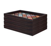 VALICLUD 4pièces Plateau Bois Décoratif Bohème Rectangulaire avec Motifs Floraux pour Rangement sur Table Basse ou Pouf