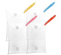 VALICLUD 4pièces Pochettes à PVC Transparent pour Femmes Petits Sacs à Change Porte-clés Et Accessoires Orange Jaune Rose Bleu