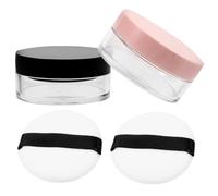 VALICLUD 4pièces Récipients Vides Pour Avec Houppette Lot De Boîtes Pour Maquillage Et Soins Peau