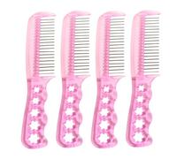 VALICLUD 4pièces Set De Peignes Acier Pour Perruques Et Poupées Outil De Coiffure Avec Dents Métalliques Pour Démêlage Et Style Facile