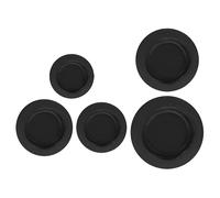 VALICLUD 5 Bouchons en Caoutchouc Ronds Noirs Doux Toucher pour Tirelire, Réutilisables Pack de 5, Remplacement pour Boîte à Économie