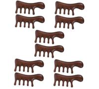 VALICLUD 5 Ensembles Peigne De Massage Style Pellicules Dent Démêler Doux Pour Peigne Portatif Five Claw Massage Tool Brosse À Cheveux Massante Bois De Santal Brun 2 Pièces * 5