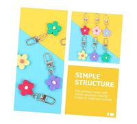 VALICLUD 5 Ensembles Pendentifs Fleurs Colorés Pour Clé Et Sac Décorations Adorables 6 Pièces * 5