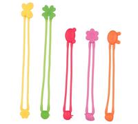 VALICLUD 5 pièces Bandes Élastiques Silicone Large Bracelets Élastiques Colorés et Résistants pour Boîte Bento Accessoires Déjeuner Polyvalents et Portables Pour Câbles et Sachets