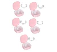 VALICLUD 5 Pièces Boîte de Rangement pour Retenue avec Panier Égouttoir Étui Portable pour Prothèses Dentaires avec Couvercle Étanche Accessoire de Nettoyage Durable Sakura