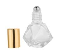 VALICLUD 5 pièces Bouteilles Verre Étoile à Branches Lot de Flacons à Roll avec Couvercle Doré Parfaits pour Huiles Essentielles et