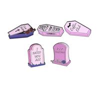 VALICLUD 5 pièces Broches Gothiques Alliage Forme de Tombeau Badge Élegant et Léger pour Femmes Accessoire Simple pour Vêtements et Fêtes