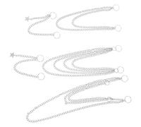 VALICLUD 5 Pièces Chaîne de Cheveux Tressée Punk Métal pour Coiffures Tressées Accessoires Étoiles pour Queue de Cheval Décoration de Fête et Mariage Bijoux de Tête pour Filles et