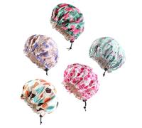 VALICLUD 5 Pièces Coffret de Bonnet de Satin Élastique pour Garçon Fille Protection des Cheveux avec Large Bord pour Maison Styles Variés