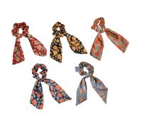 VALICLUD 5 pièces Élastiques à Cheveux Créatifs avec Foulard Accessoires Chic Aléatoires pour Fêtes et Usage Couleur Aléatoire Couleur Aléatoire