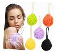 VALICLUD 5 Pièces Éponge de Colorée Exfoliante Éponge de Bain Gommage Corporel Accessoires de Bain Durables Couleur Aléatoire