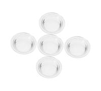 VALICLUD 5 Pièces Essential Oil Warmer Dish Replacement Heat-Resistant Glass Wax Melt Plate for Fragrance Diffuser Home Aromatherapy Accessories