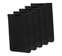 VALICLUD 5 Pièces Étui de Protection pour Peignes Courts PU Noir Pochette de Rangement Portable et Résistante pour Peignes de Voyage