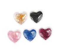 VALICLUD 5 Pièces Gel adapté aux yeux coussinets de gel pour le visage coussinets oculaires en gel taches de glace sous les yeux coussinets pour les yeux en forme de coeur cache-oeil PVC