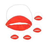VALICLUD 5 pièces Jouets Bouche Rouge Saucisse Grand Modèle Prank Costume Halloween Cosplay Accessoires pour Fête et Jeux de Groupe