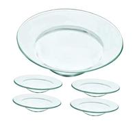 VALICLUD 5 pièces Lot de Plats de Rechange pour Chauffe-Cire Plateau Anti-dérapant pour Brûleur Huile Support Polyvalent pour Lampes de Diffusion et Fondants Parfumés