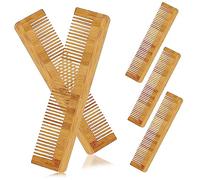 VALICLUD 5 Pièces peigne en bambou bien brosse à cheveux démêlante pour femme bouclé démêler style peigne en bois démêlant à cheveux en bois de massage des x