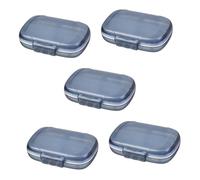 VALICLUD 5 Pièces pilulier portatif pilulier de voyage Étui à pilules organisateurs portable à médecine Cas compartiments pour piluliers distributeur de pilules pilulier petit Plastique