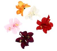 VALICLUD 5 Pièces Pince à Cheveux D'orchidée Simulée Ton Fait Mesdames Luau Faire La Fête Pince à Cheveux Fleur Violet Cheveux De Fleurs Coups De Cheveux Épingle à Cheveux