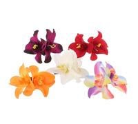 VALICLUD 5 pièces Pinces à Cheveux Fleur Artificielle Colorée Accessoires Cheveux Femme Confortables Sans Tiraillement pour Plage Mariage et Fête