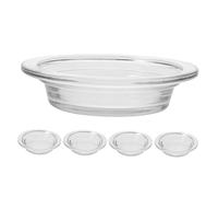 VALICLUD 5 Pièces Plateau de Remplacement pour Chauffe-Cire Verre Transparent Plateau Diffuseur Huiles Essentielles pour Maison et Bureau Accessoire Bien-être Polyvalent