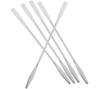 VALICLUD 5 pièces Spatule de Mélange Maquillage Inox Ustensile Visage Multifonction pour Fond de Teint Pigments et Nail Art Poignée Longue Confortable Facile à Nettoyer