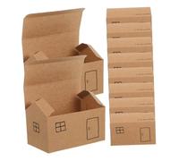 VALICLUD 50 Pièces Lot Boîtes Papier Forme Maison Pliable Boîtes Petites Cookies et Friandises