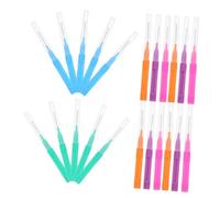 VALICLUD 50 pièces Lot de Brossettes Interdentaires Souples avec Poignée Droite Brosse Nettoyage pour Appareils Dentaires et Espaces Interdentaires Couleurs Vives Sans Douleur pour