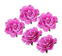 VALICLUD 5Pcs Clip Et Broche Rose - 2 En 1 Clippe De Cheveux De Fleur Réaliste Accessoires De Cheveux Pour Femmes
