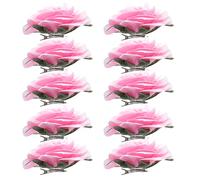 VALICLUD 5Pcs Clip Et Broche Rose - 2 En 1 Clippe De Cheveux De Fleur Réaliste Accessoires De Cheveux Pour Femmes