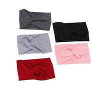 VALICLUD 5pièces Bandeau Pour Cheveux Élastique à Croix Pour Garçon Fille Noir Rose Gris Foncé Gris Rouge Vin Lot De Serre-têtes