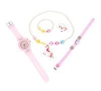 VALICLUD 5pièces Bracelet et Montre Licorne Montre Bracelet à Perles Bague et Collier Licorne pour Fille