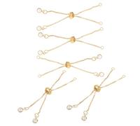 VALICLUD 5pièces Chaîne De Bracelet Rallonge Avec Boule Pour Accessoires De Bijoux Curseur Ajustable Pour Fabrication Diy
