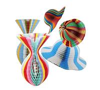 VALICLUD 5pièces Chapeaux De Soleil Papier Colorés Lot de Chapeaux Origami Forme De Vase pour UV pour Femmes Accessoires De Plage Aléatoires