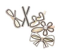 VALICLUD 5pièces Épingles à Cheveux Décoratives Alliage Petites Pinces Pour Fille Pinces à Cheveux Variées Ornées De Perles Accessoires De Coiffure