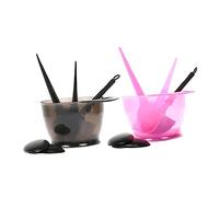 VALICLUD 5Pièces Kit de Capillaire Outils de Coloration Noir avec Bol Pinceau et Écouteurs Fournitures de Coiffure pour Salon et Usage Domestique