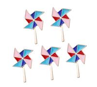 VALICLUD 5pièces Lot De Broches Alliage Forme Moulin à Vent Épingle Pour Vêtements Créative Unisexe Accessoire Décoration Coloré