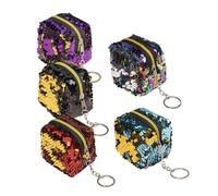 VALICLUD 5pièces Mini Porte-Monnaie Sequins Sac De Rangement Portable pour Accessoires pour Voyage Sport Et Organisation